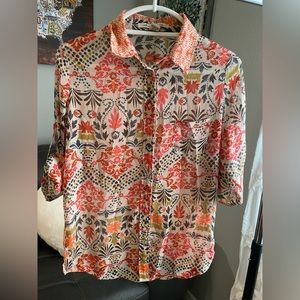 American Rag Sheer Boho Top Size Small